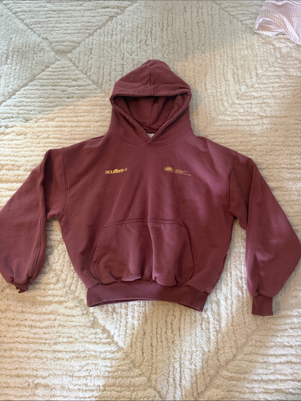 Women’s Maroon scoffers Hooded Sweatshirt with Subtle Logo
